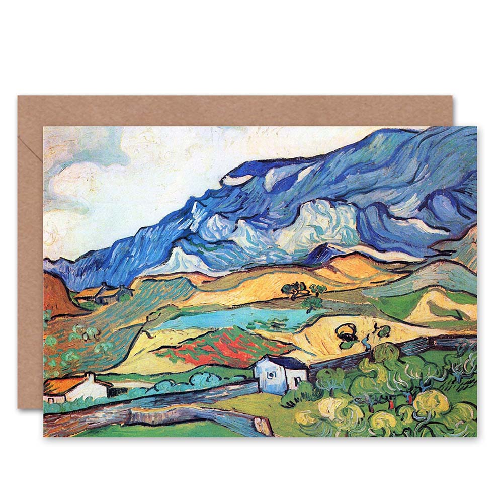 Vincent Van Gogh Les Alpilles Mountain Landscape Saint Remy Greeting Card