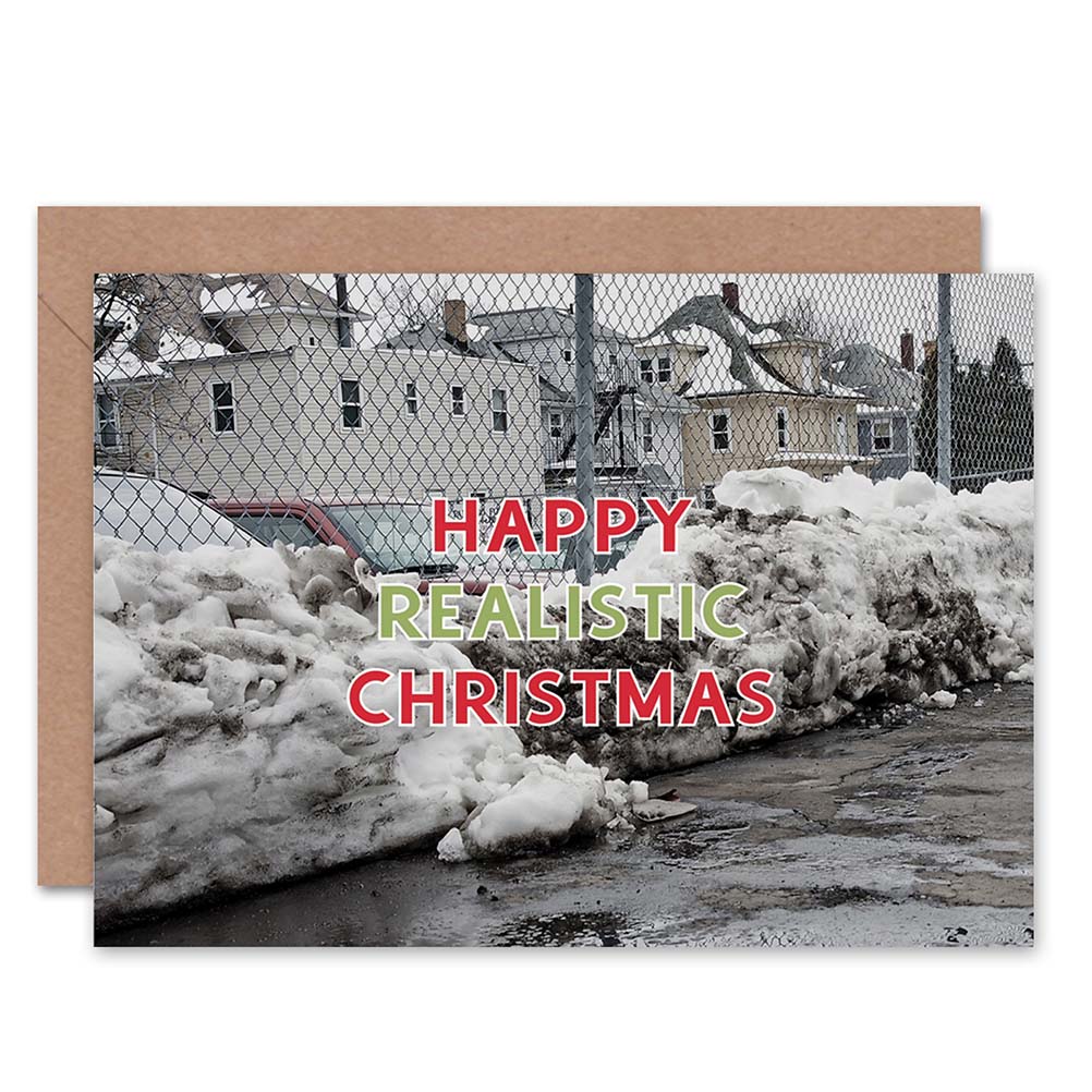 Happy Realistic Xmas Dull Winter Funny Alternative Christmas Card