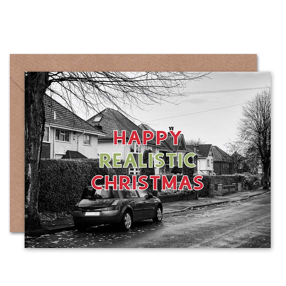 Happy Realistic Xmas Dull Street Alternative Christmas Card