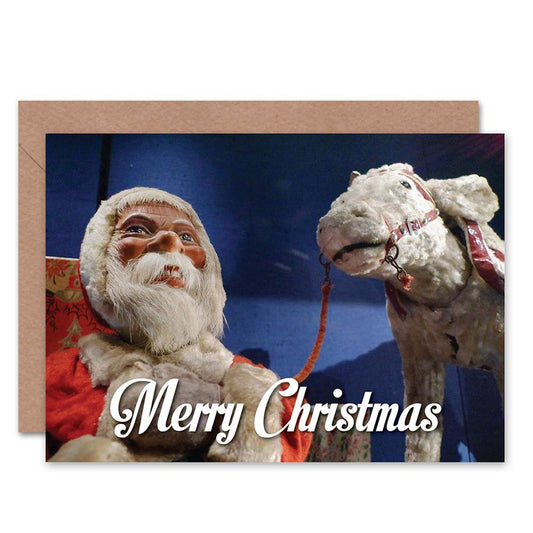 Merry Xmas Creepy Santa Troll Lamb Alternative Christmas Card