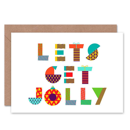 Patchwork Lets Get Jolly Christmas Card