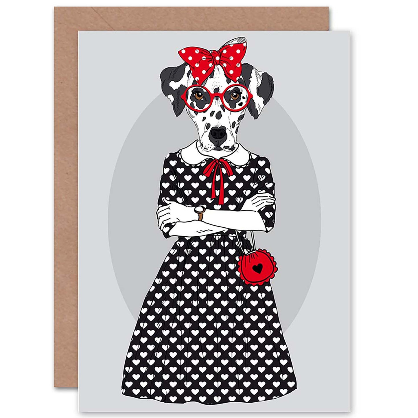 Fashion Dalmatian Dog's Birthday Card