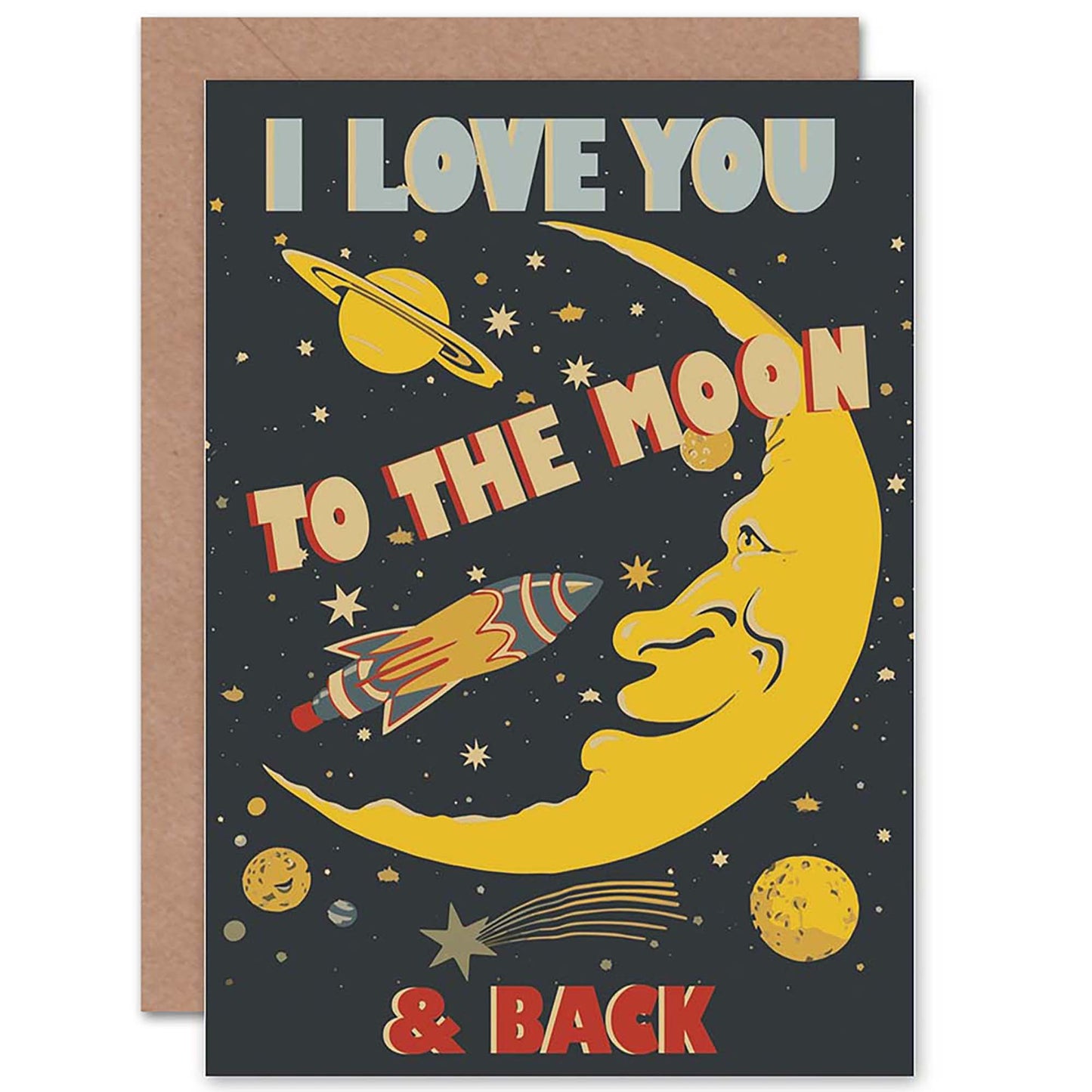 Love Moon Back Partner Romantic Card