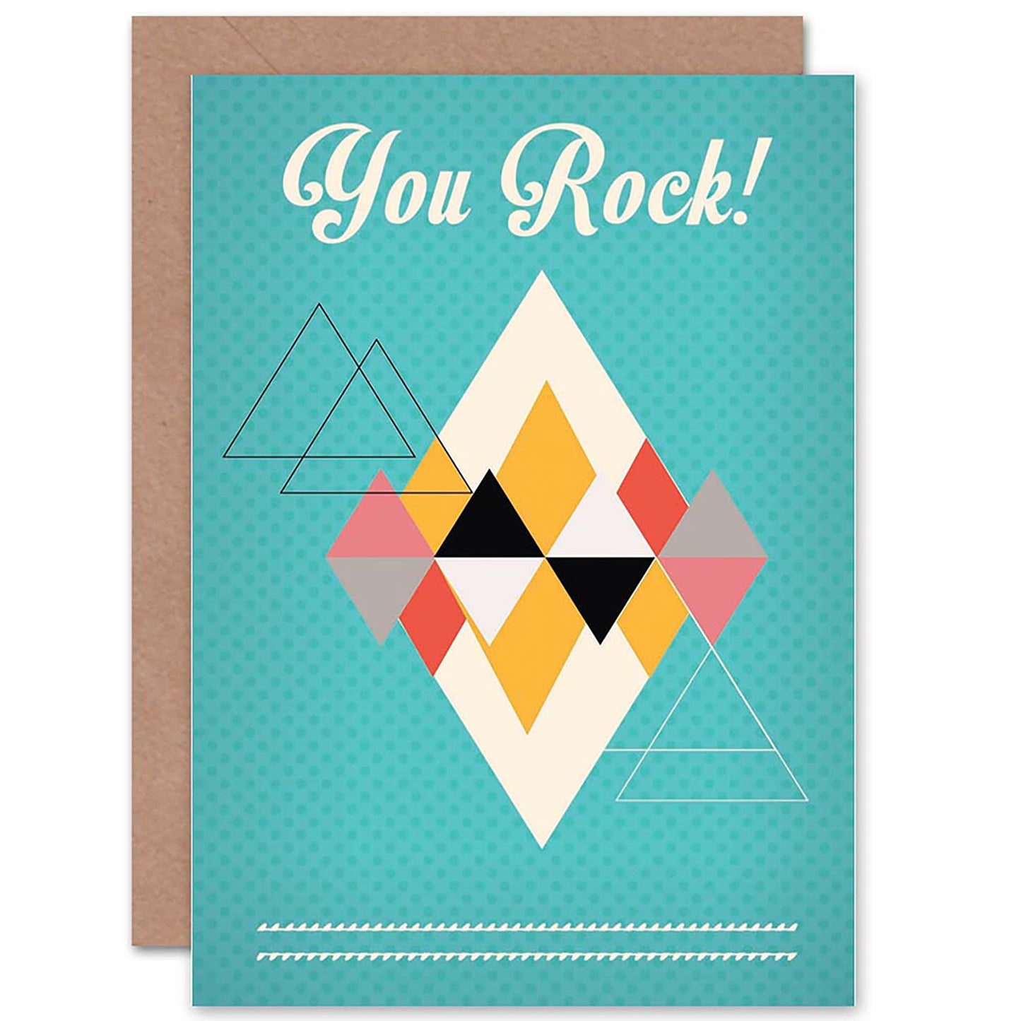 You Rock Geometric Pattern Friendship Card