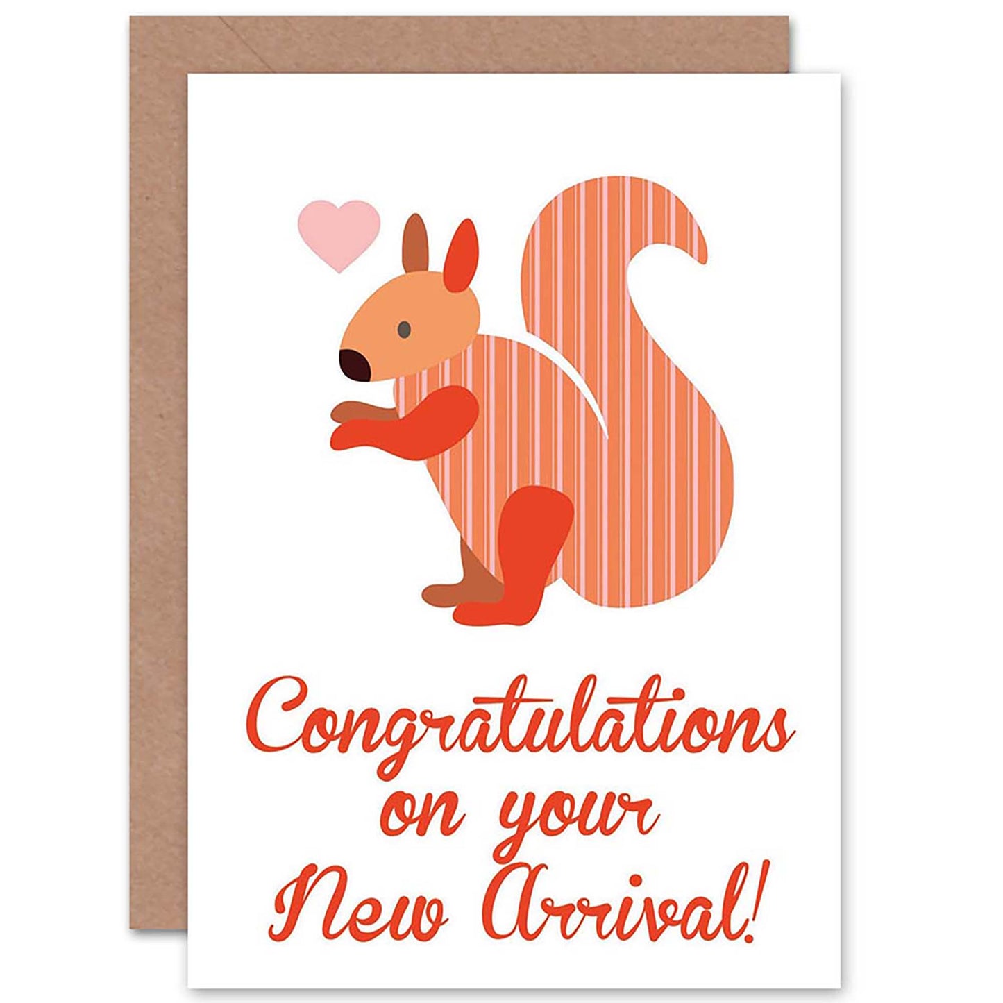 New Arrival Patchwork Squirrel New Baby Card