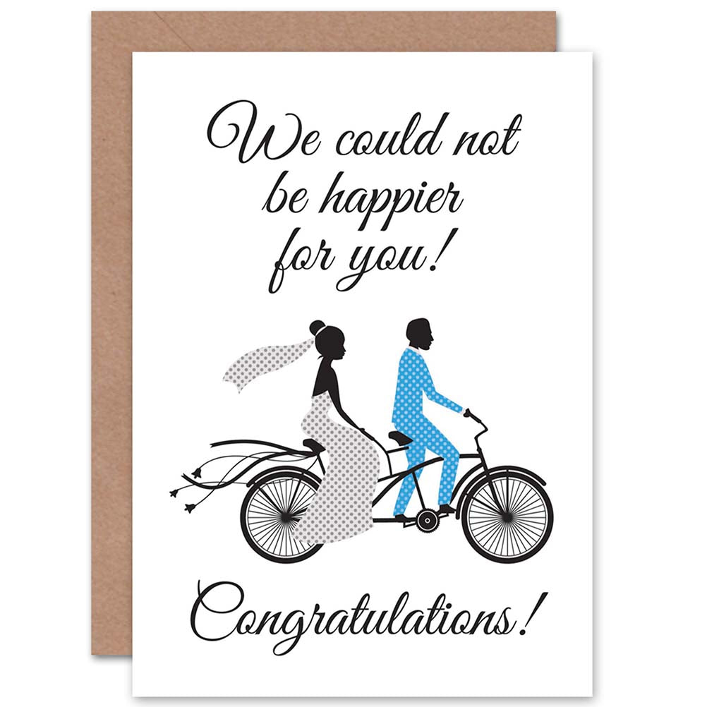 Celebration Couple Groom Tandem Wedding Bride Wedding Card