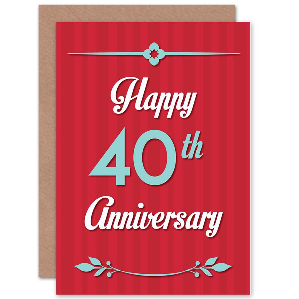 Happy 40th Wedding Anniversary Card