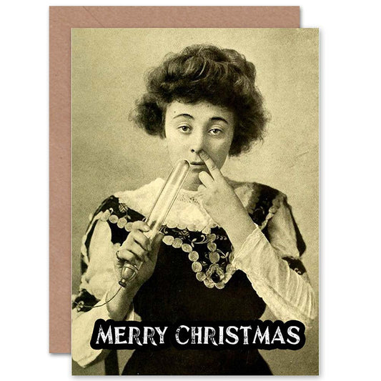Oddball Xmas Nose Bulb Weird Alternative Christmas Card