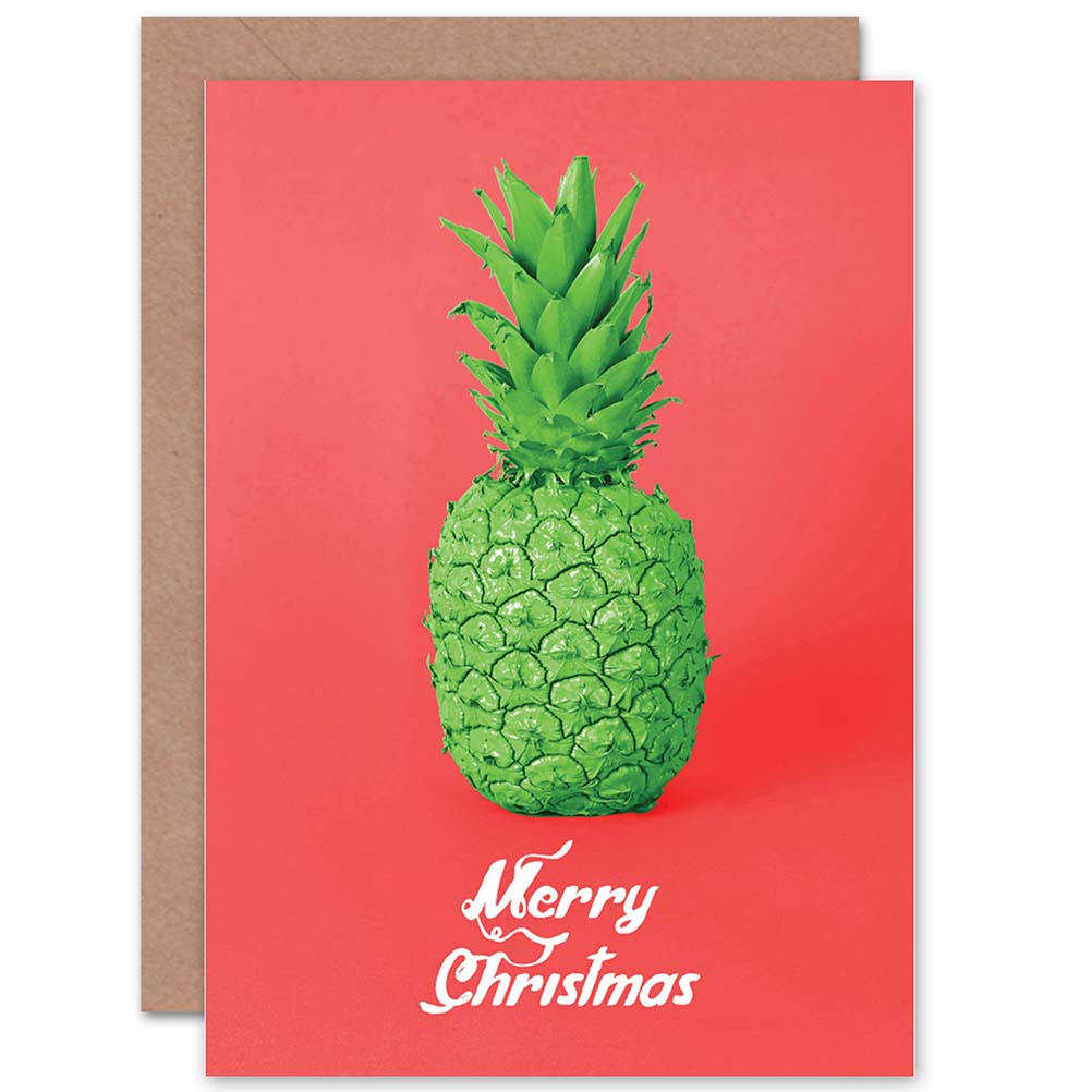 Pineapple Green Weird Christmas Card