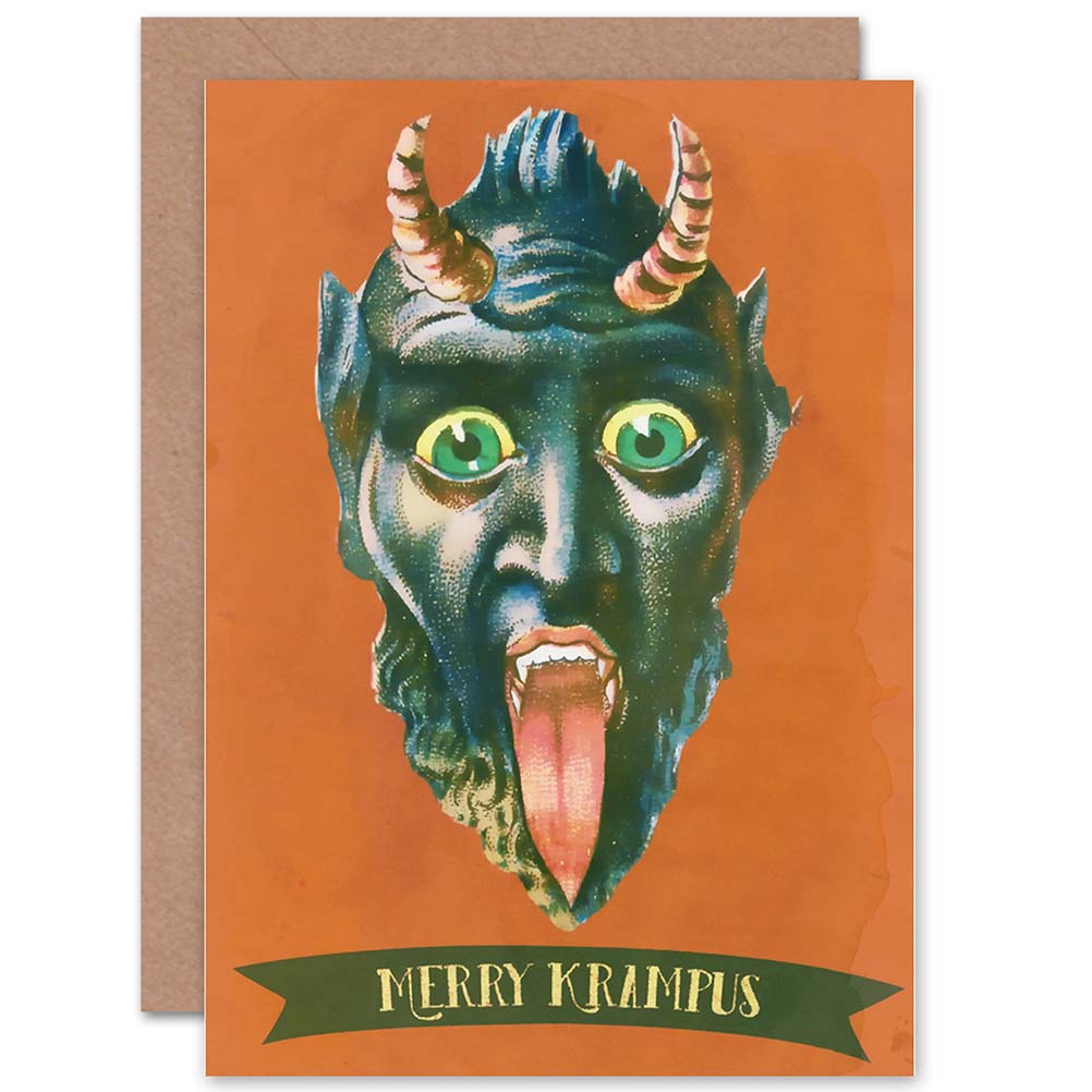 Merry Krampus Anti Santa Funny Christmas Card