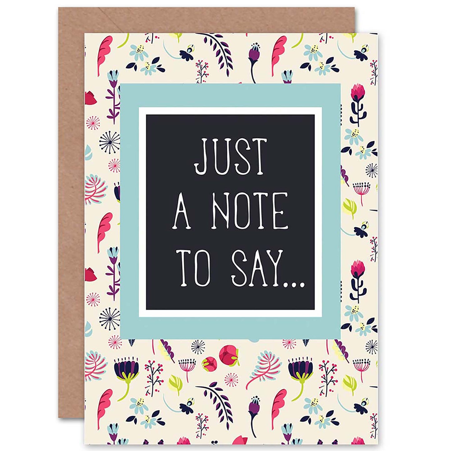 Just A Note Say Thinking Of You Flowers Sympathy Card
