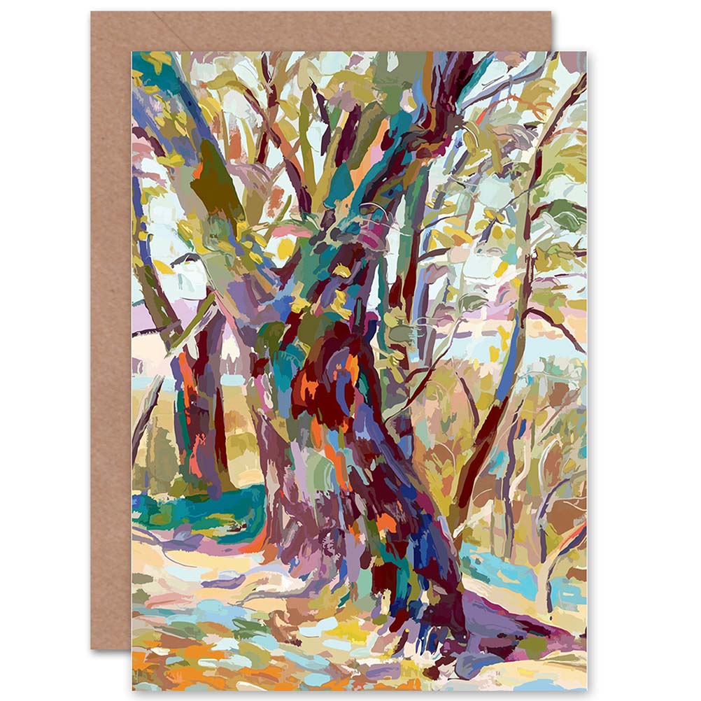 Abstract Tree Forest Impressionist Greeting Card