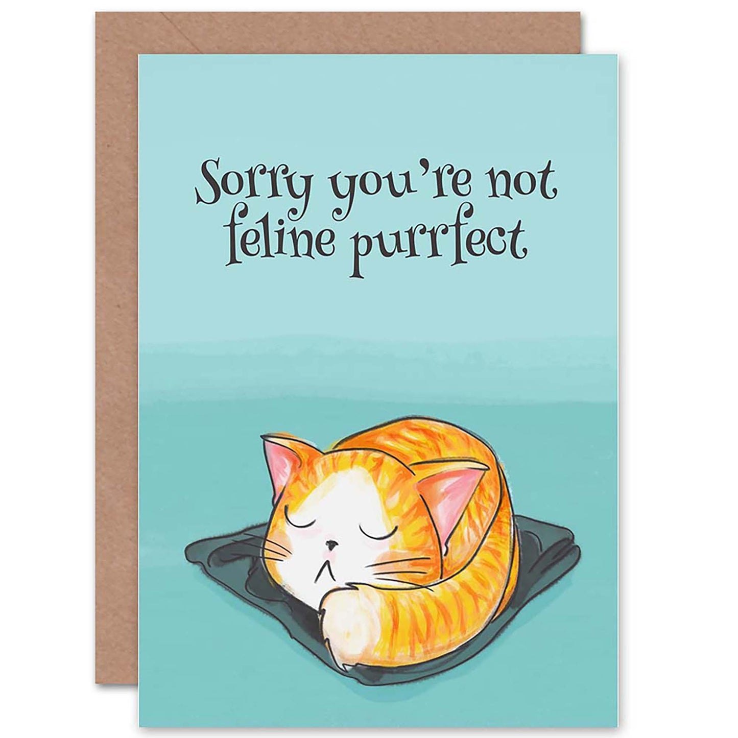 Soon Pun Cat Lover Kitten Feline Purrfect Get Well Card