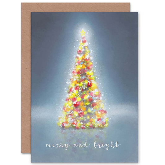 Merry And Bright Tree Christmas Card