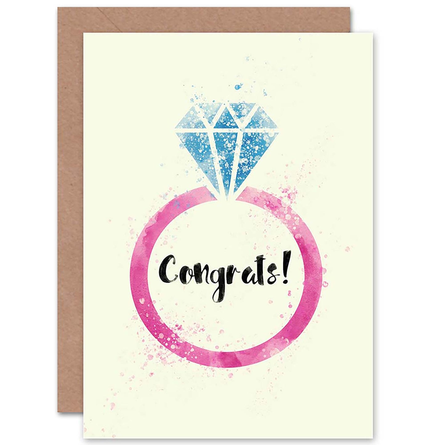 Congrats Diamond Ring Engagement Card