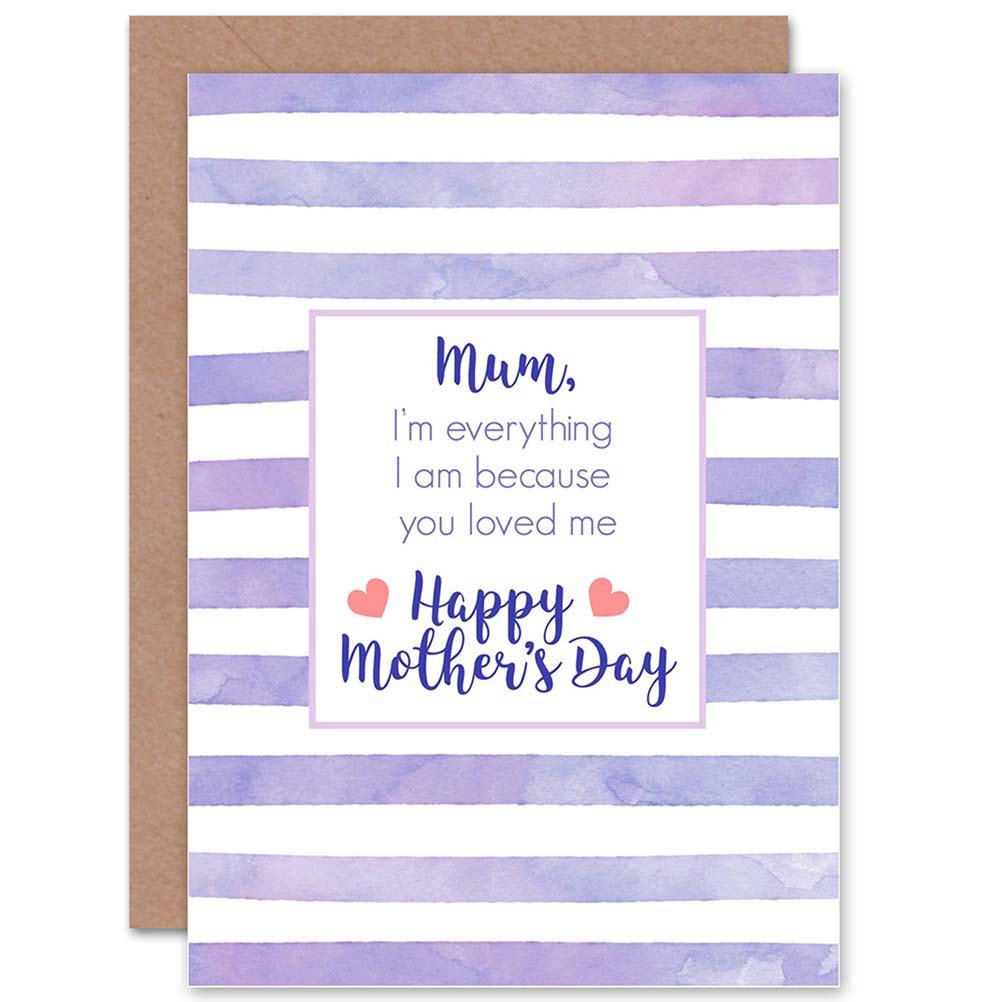 I'm Everything Am Because You Loved Me Mother's day Card