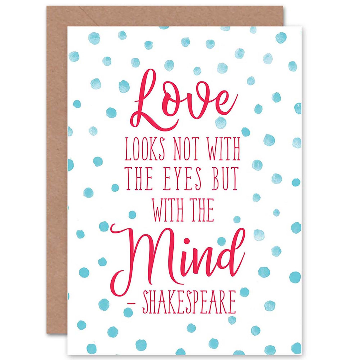 Love Eyes Mind Shakespeare Quote Romantic Card