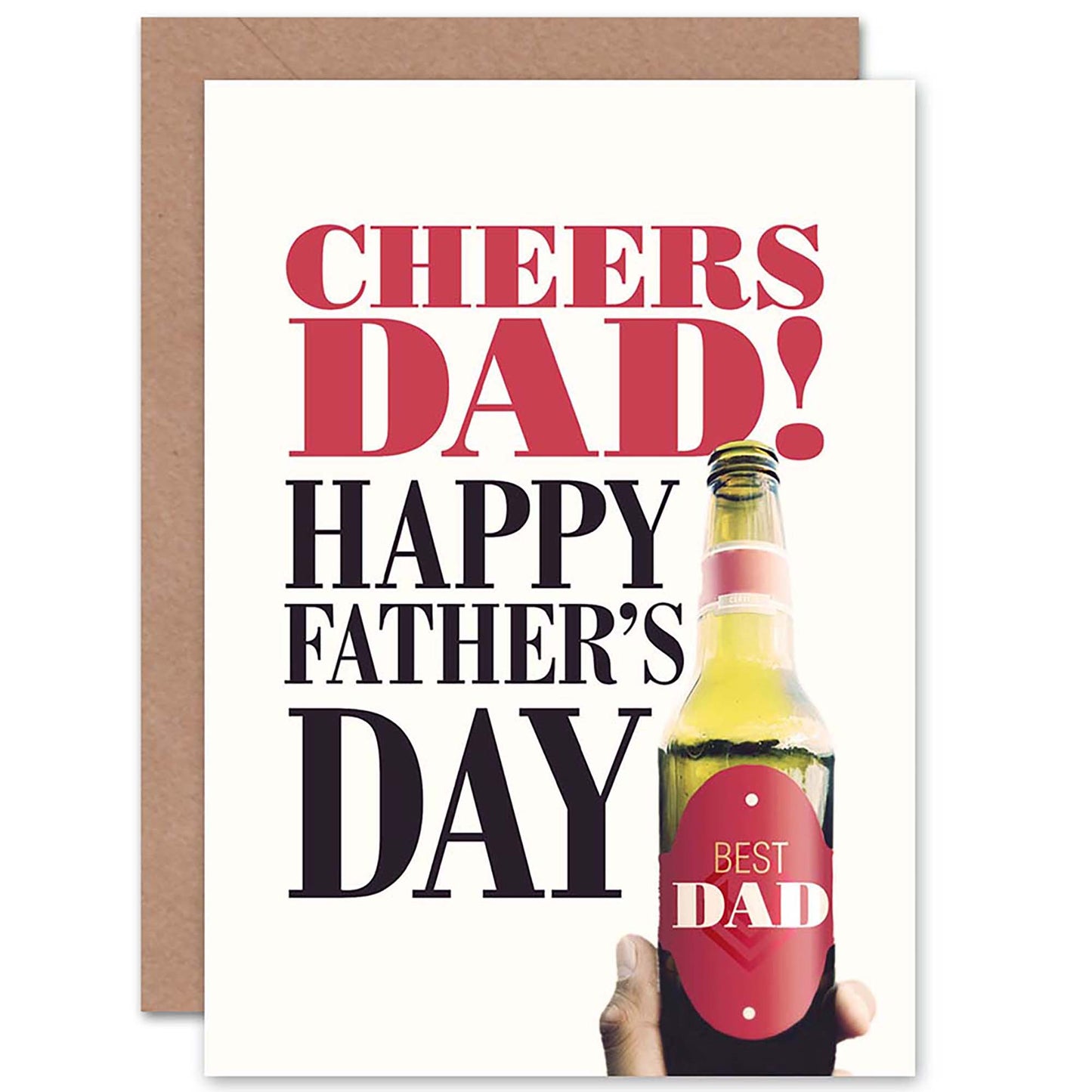 Cheers Best Fathers Day Beer Bottle Father's Day Card
