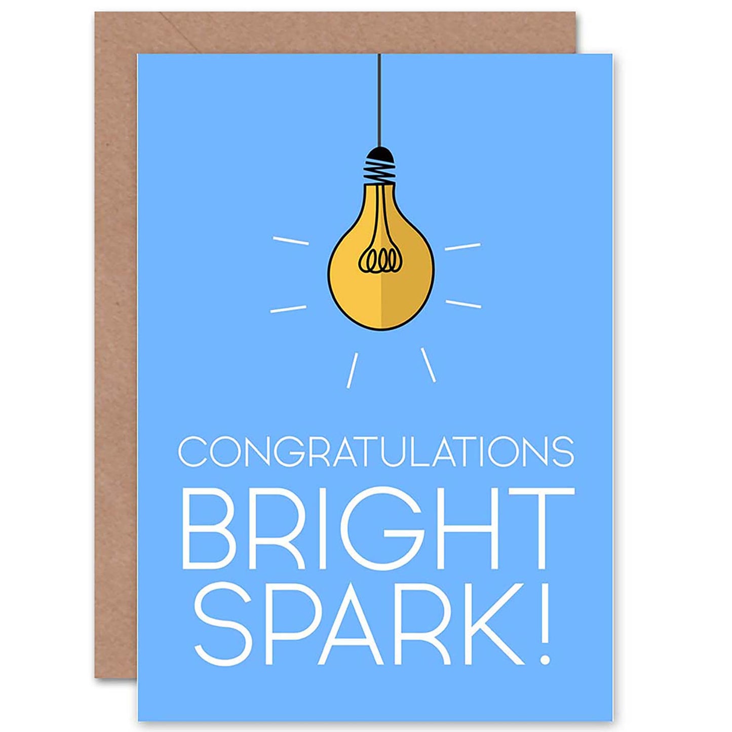 Bright Spark Light Bulb Modern Congratulations Card