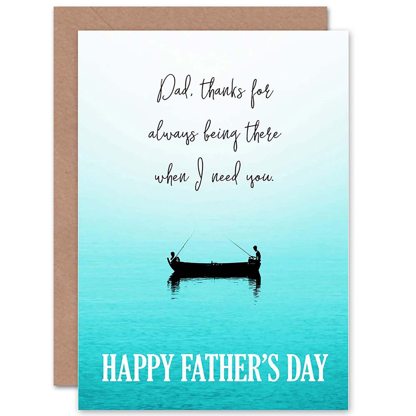 Father Son Fishing Thanks Father's Day Card