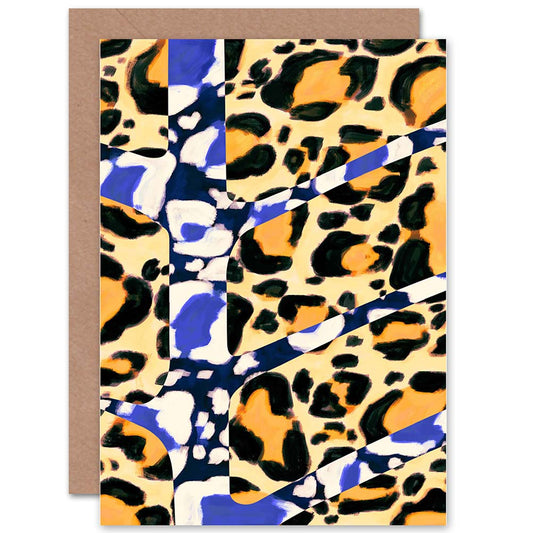 Animal Abstract Leopard Greetings Card