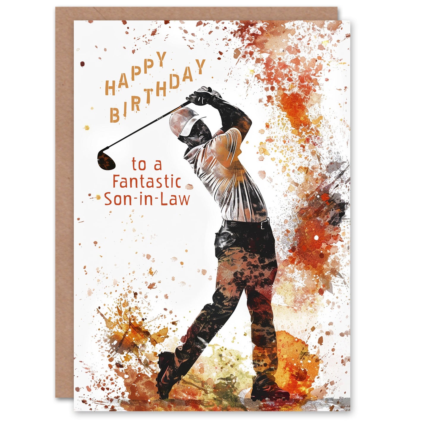 Happy Birthday Card To A Fantastic Son-In-Law Golf Lover