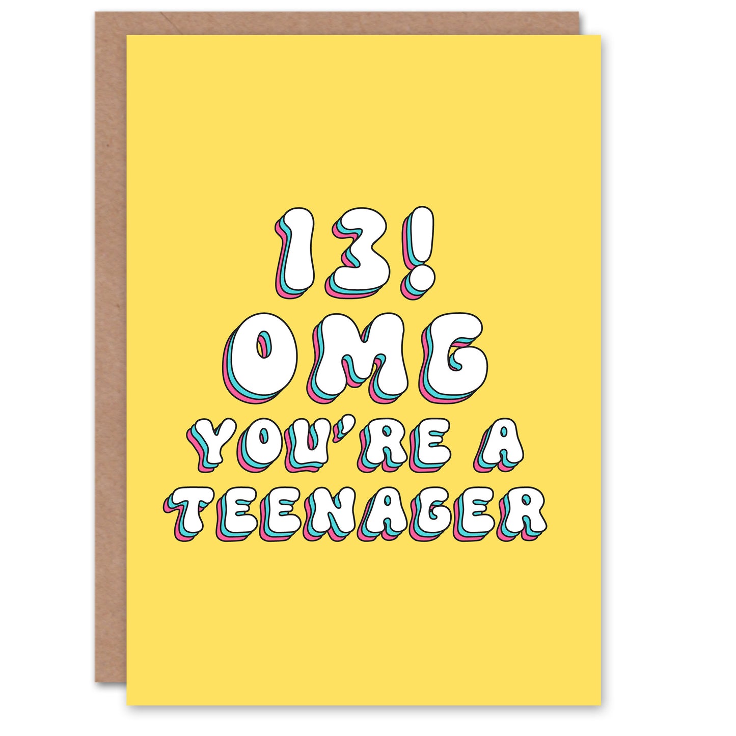 13th OMG Teen Teenager Teen Birthday Card