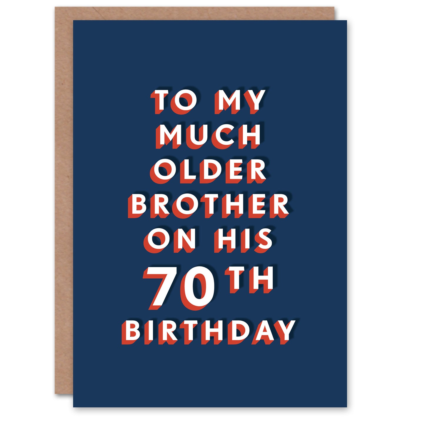 To Much Older Brother 70 Year Old 70th Funny For Him Birthday Card