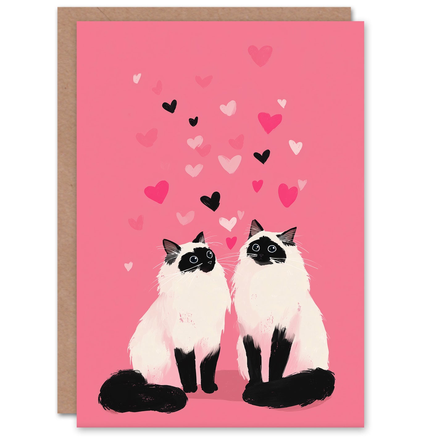 Smitten With You Animals in Love Ragdoll Cats Valentine's Day Card