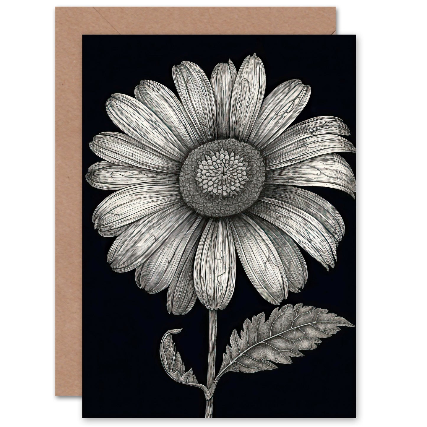 Daisy Flower Bloom White Get Well Card