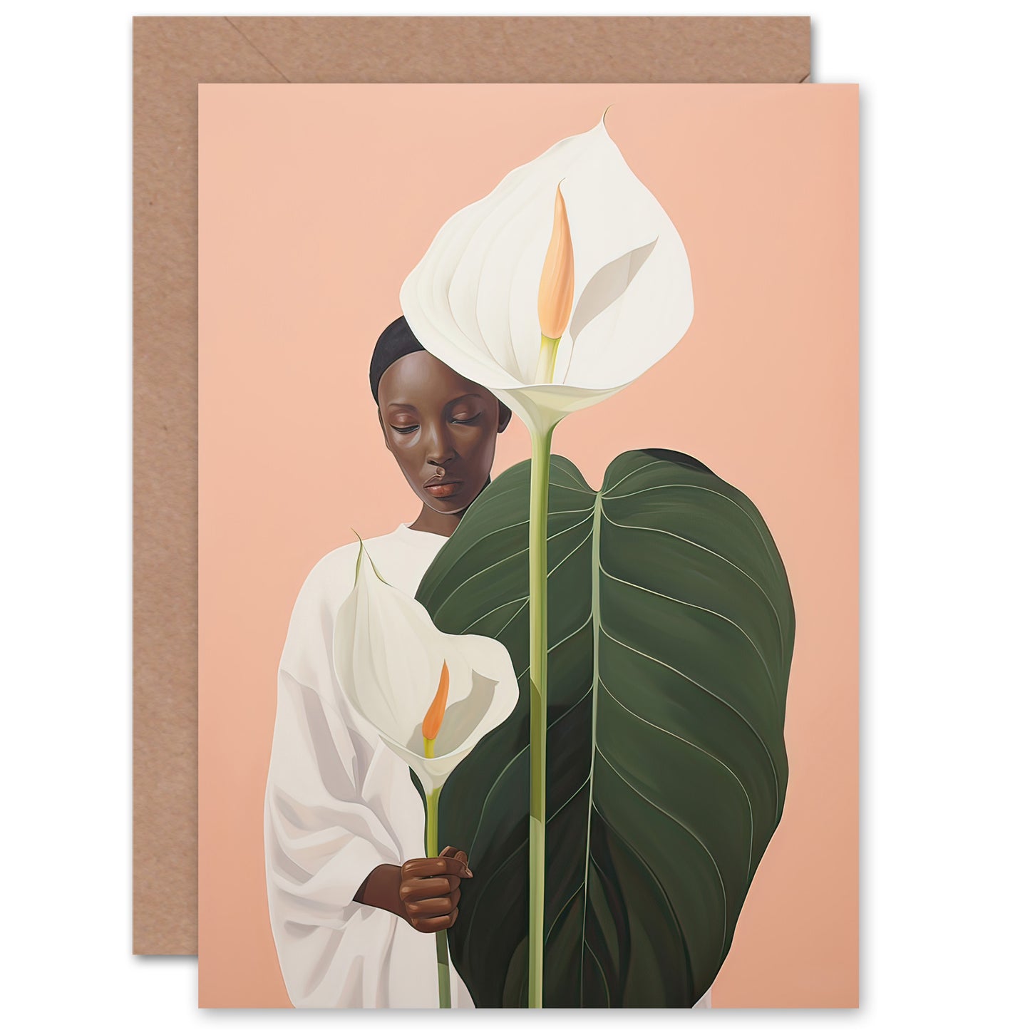 African Peace Lily Sorry Thinking of You Get Well Card