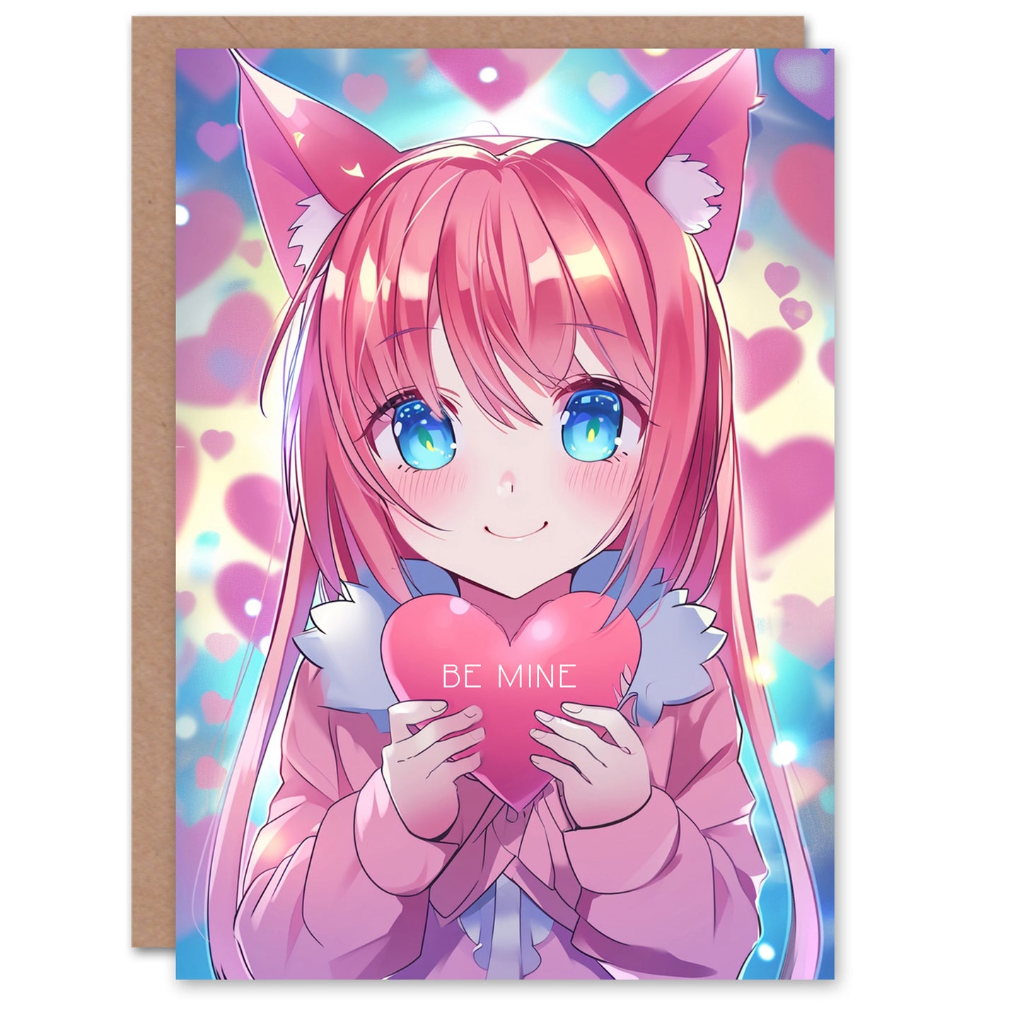 Be Mine Anime Manga Girl Kawaii Romantic Card