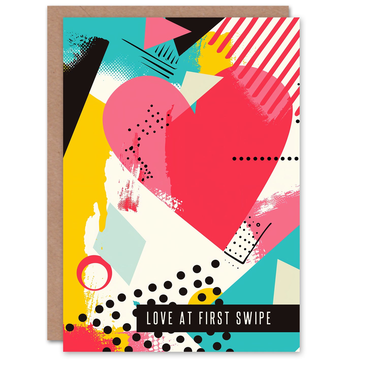 Love At First Swipe Funny Dating App Romantic Card