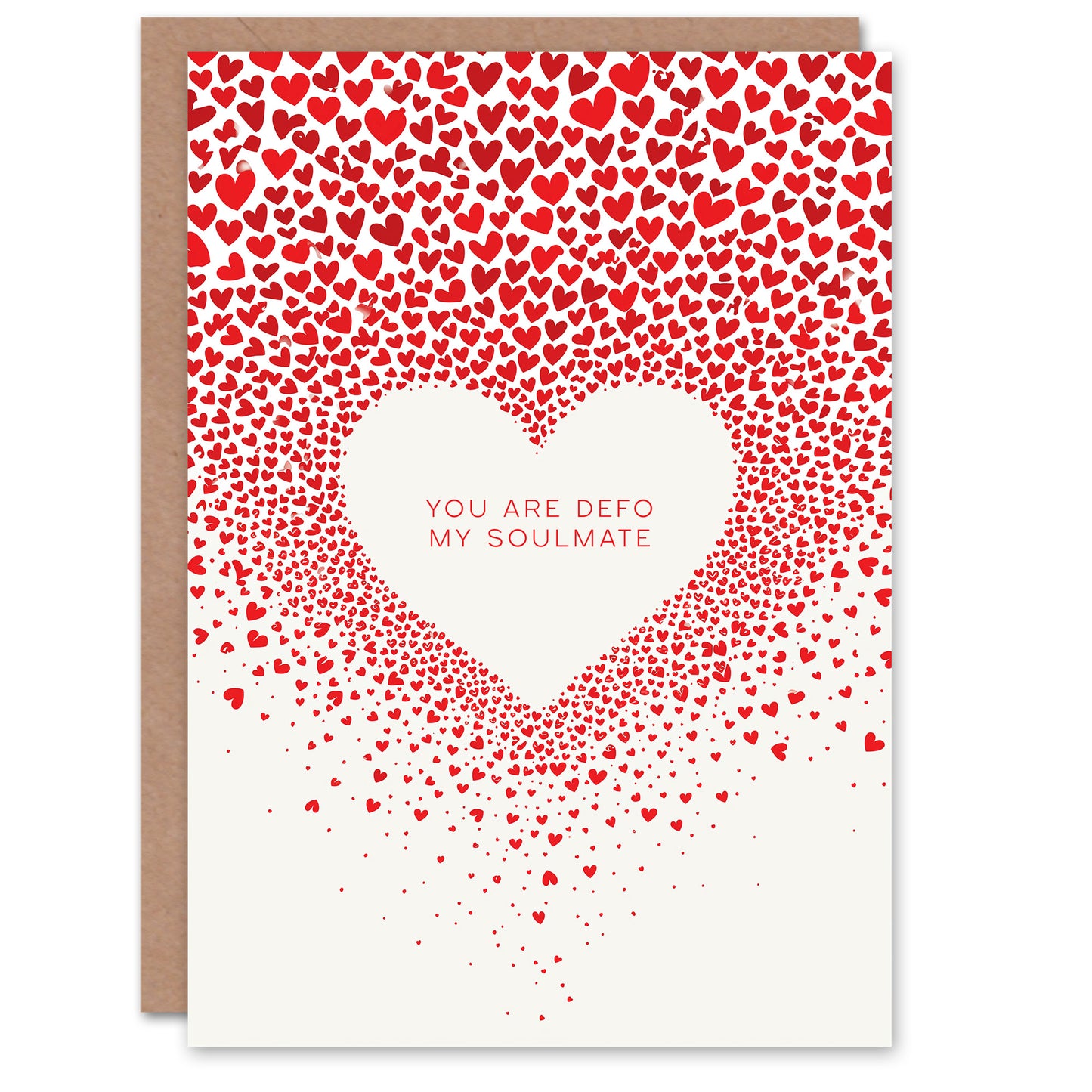 Defo My Soulmate Love Heart Pattern Romantic Card