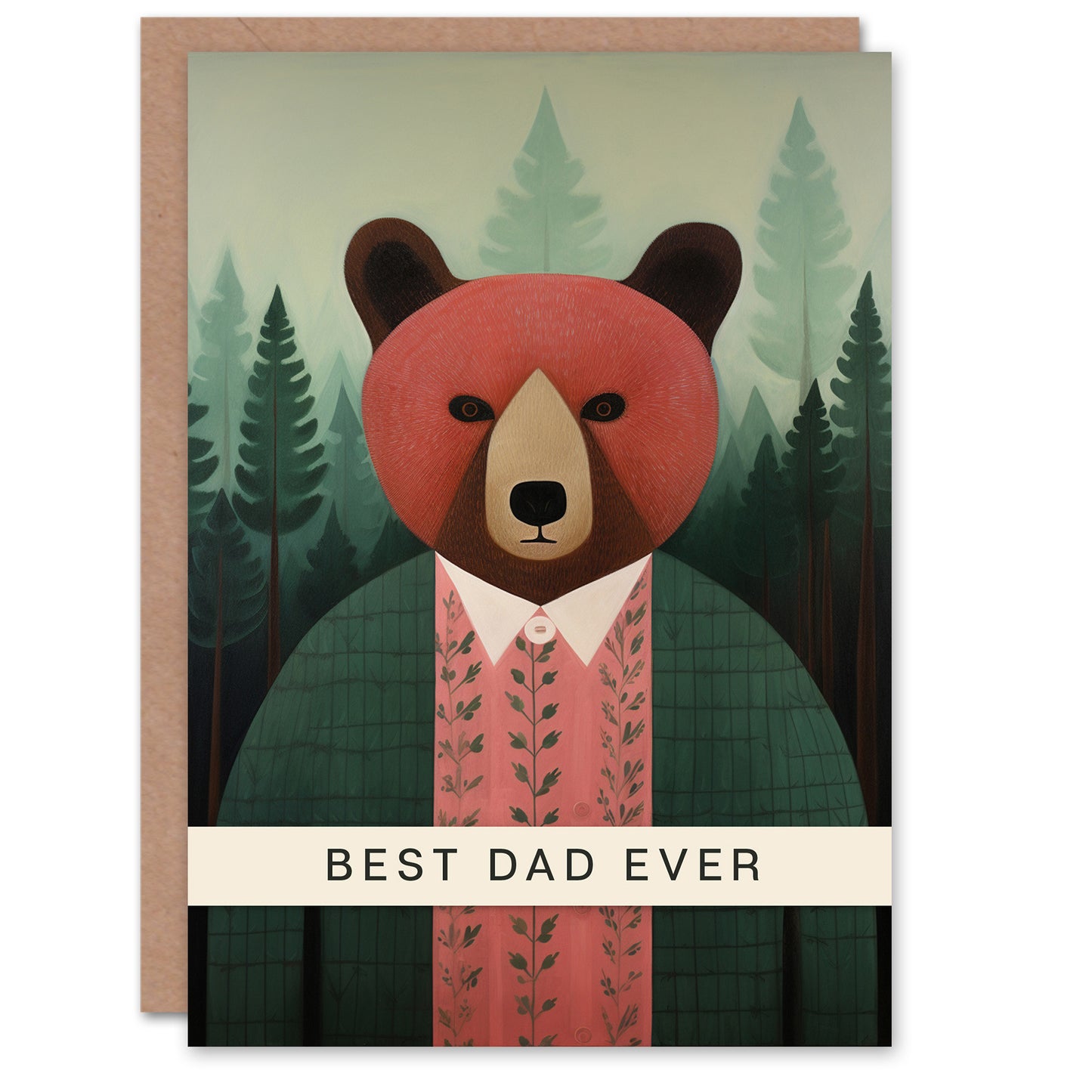 Cardigan Best Ever Bear Father's Day Card