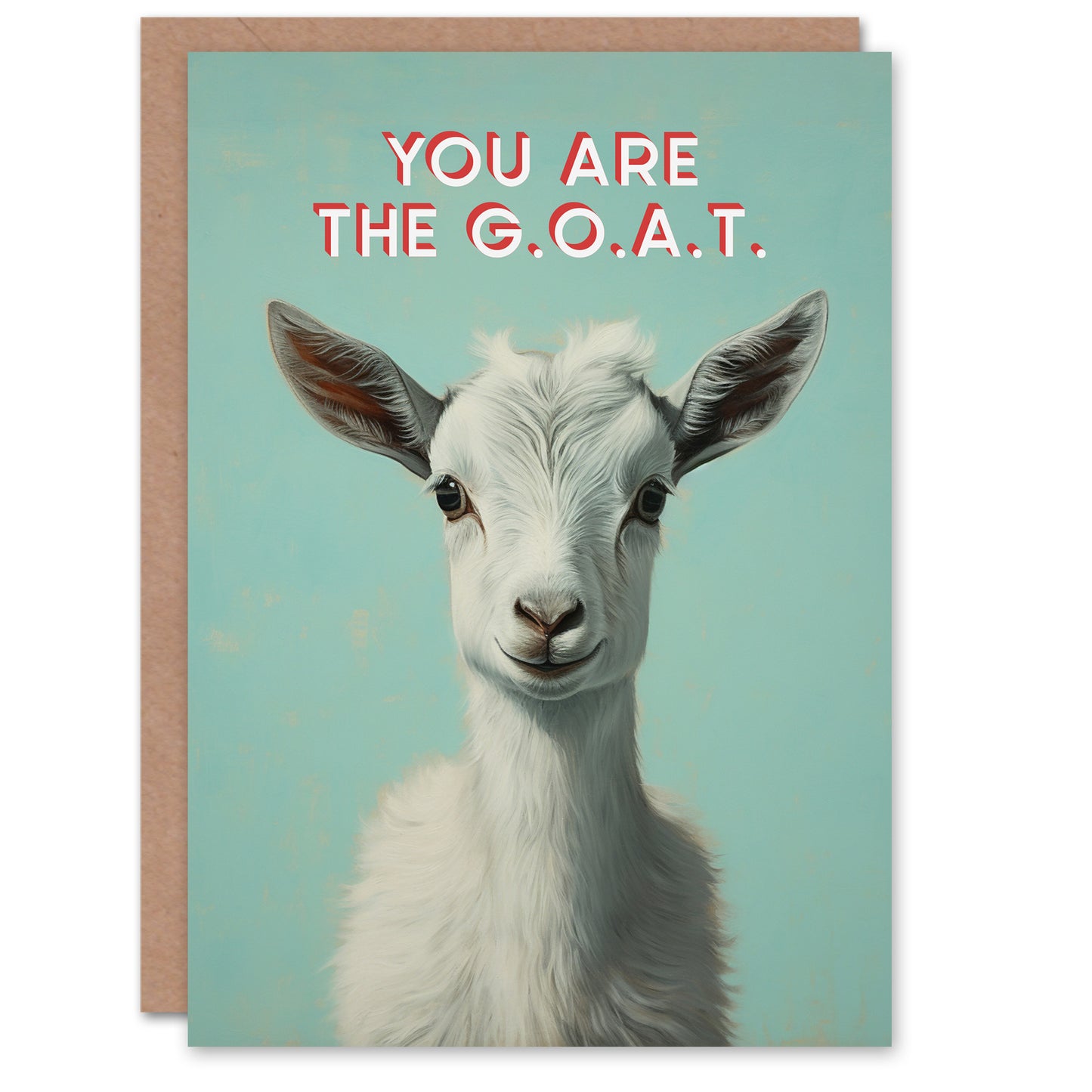 Cute Greatest Time G.O.A.T. Goat Birthday Card