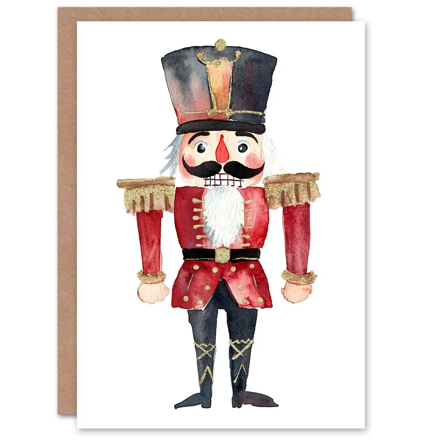 Nutcracker Soldier Toy Illustration Christmas Card