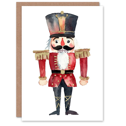Nutcracker Soldier Toy Illustration Christmas Card