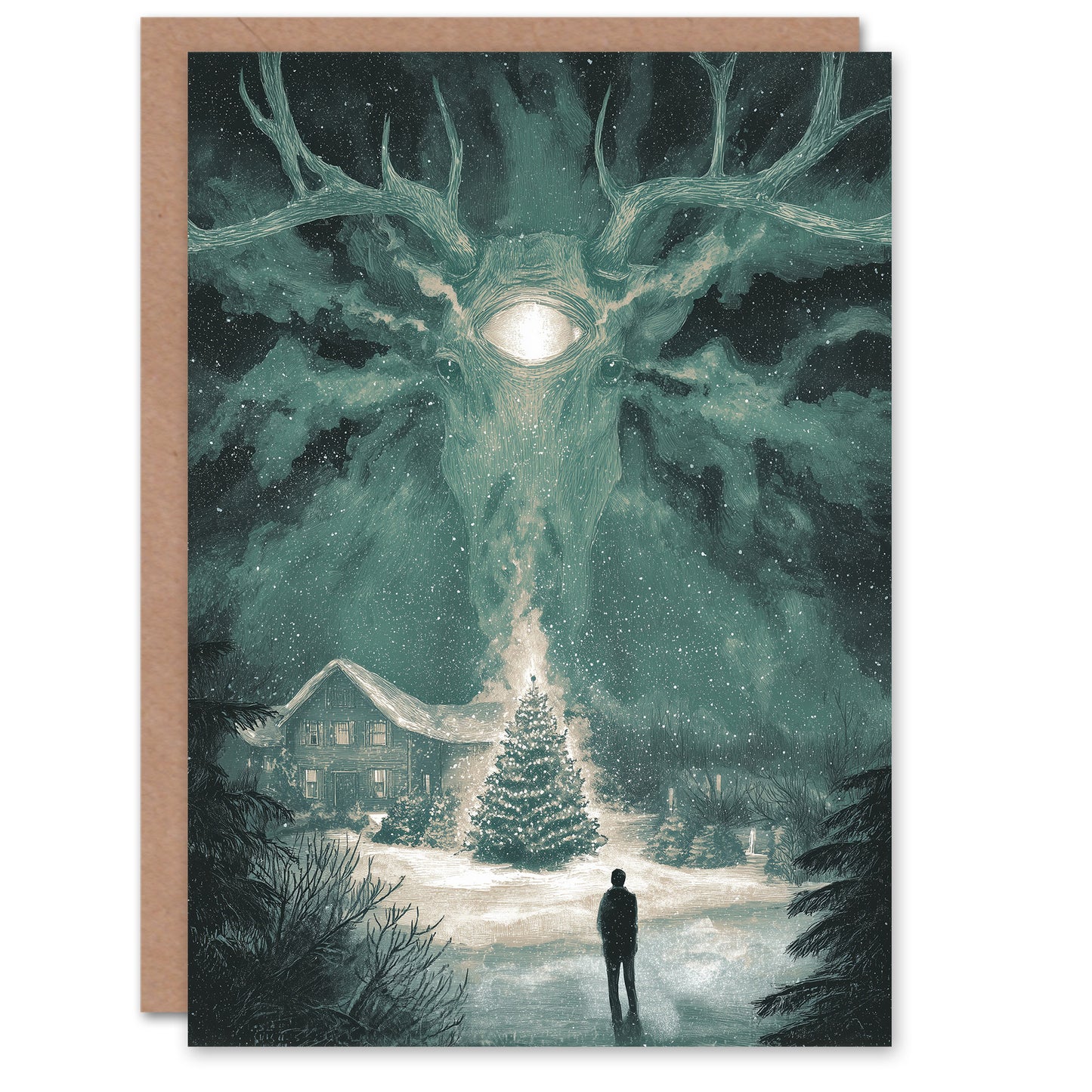 Christmas Card Winter Solstice Apparition Surreal Painting
