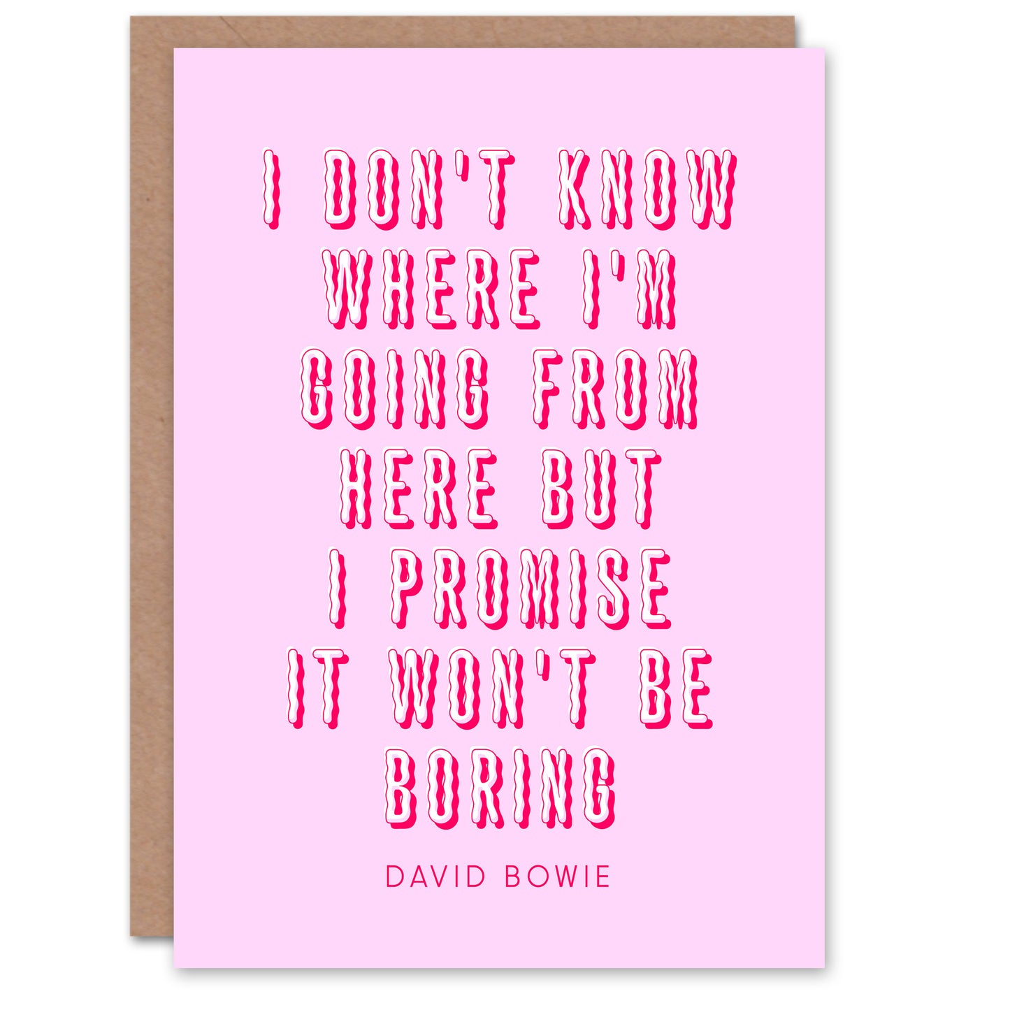 Don't Know Where I'm Going Modern Pink Quote Farewell Greeting Card