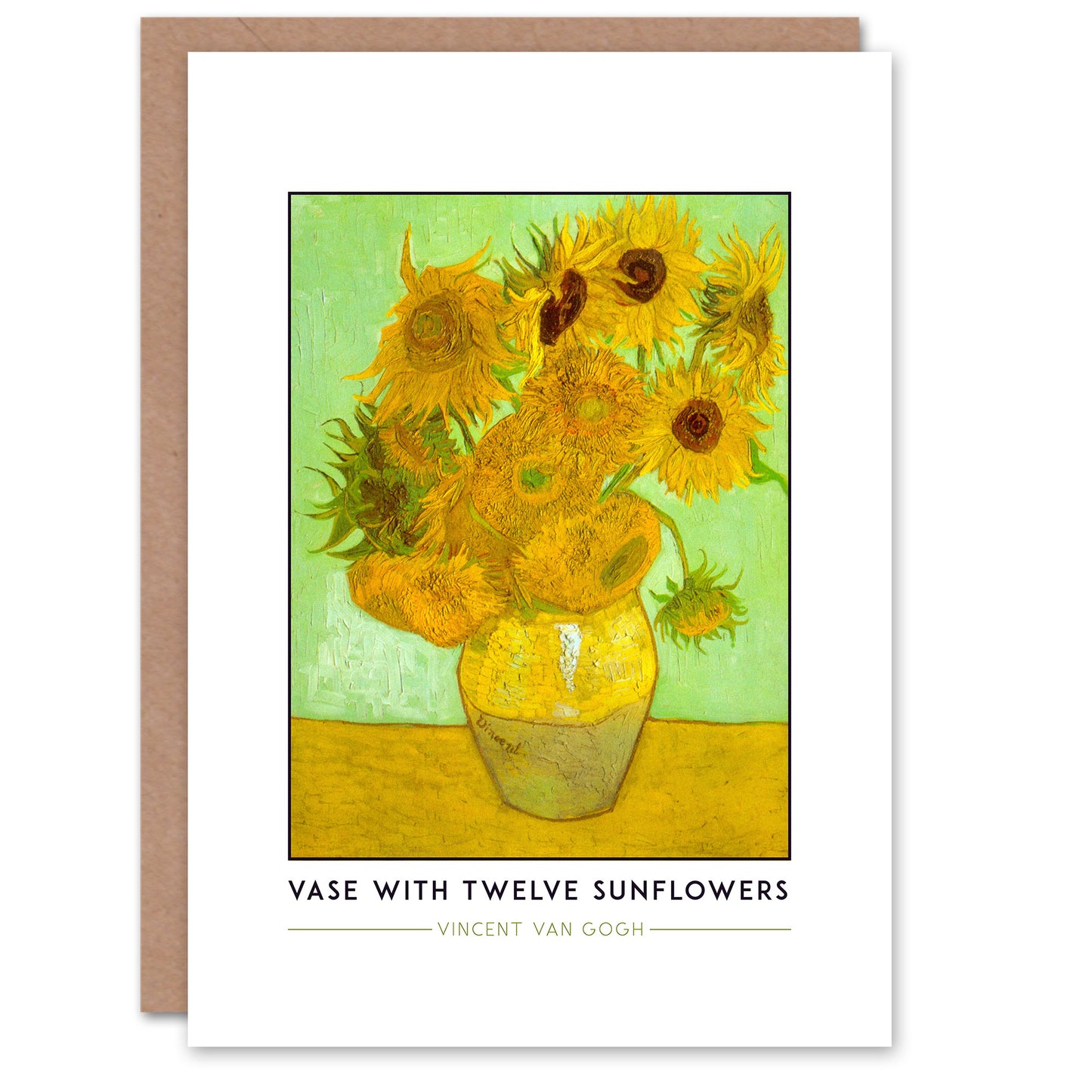 Vincent Van Gogh Vase With Twelve Sunflowers Greetings Card
