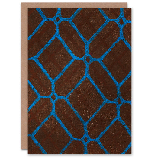 Furuya Korin Japanese Vintage Geometric Textile Pattern Greetings Card