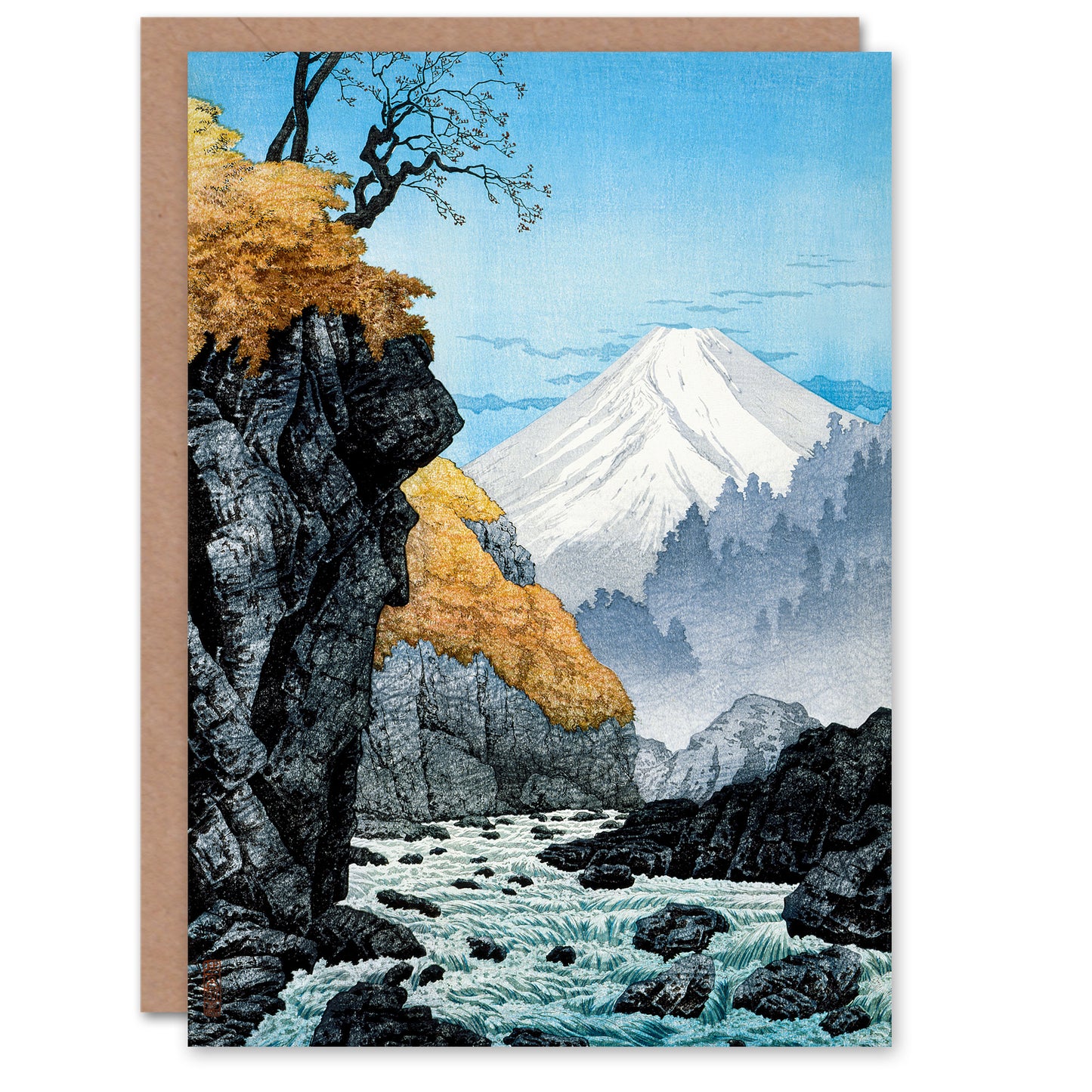 Hiroaki Takahashi Japanese Foot Of Mount Ashitaka Greetings Card