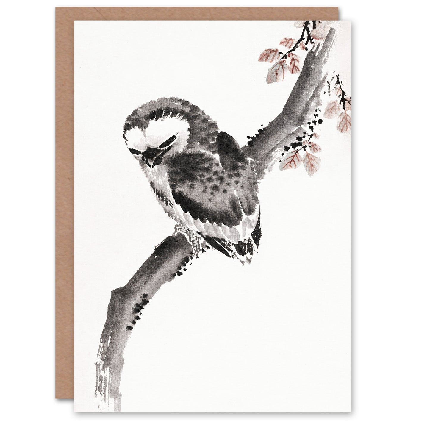Katsushika Hokusai Japanese Owl 1841 Album Of Sketches Greetings Card