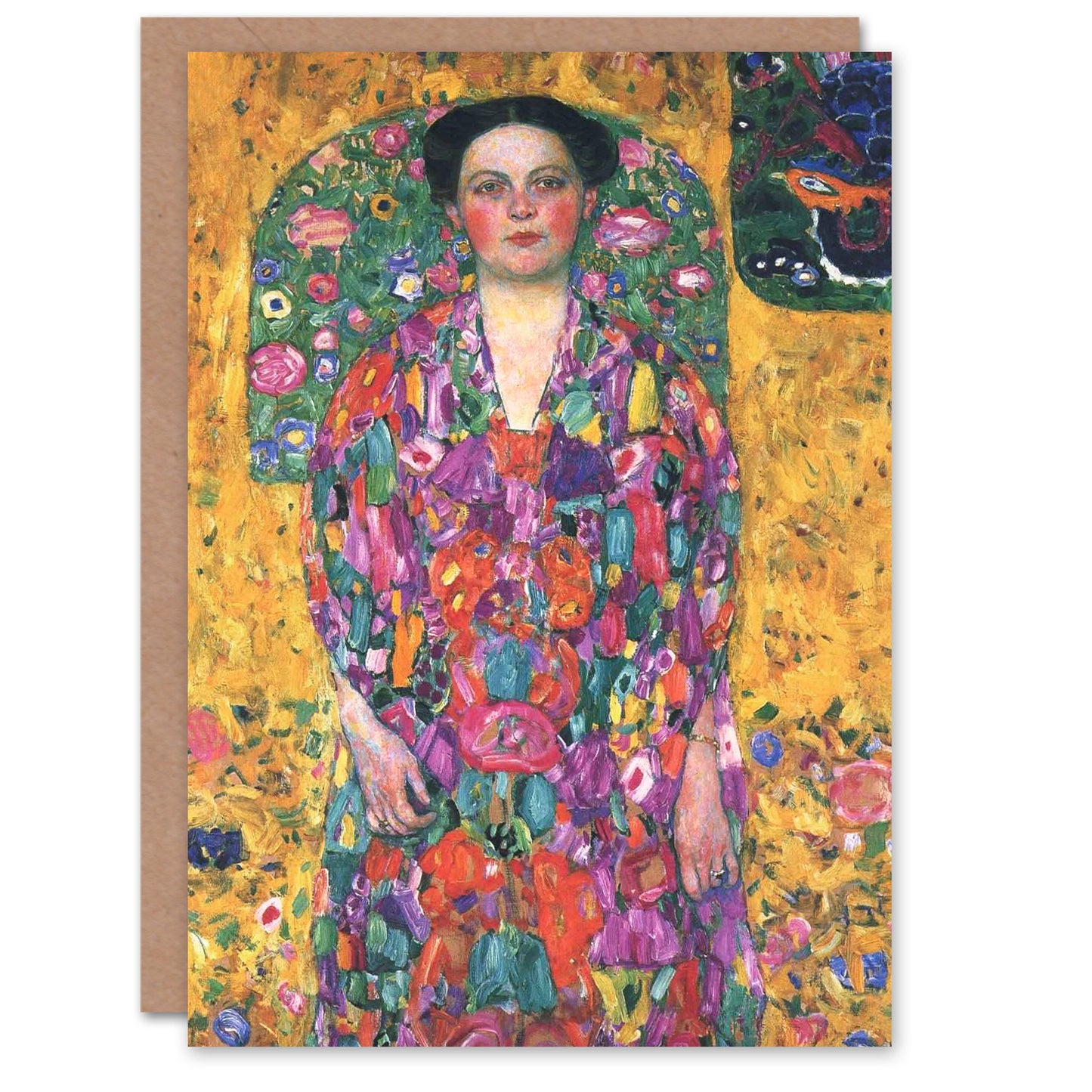 Gustav Klimt Portrait of Eugenia Primavesi Greetings Card