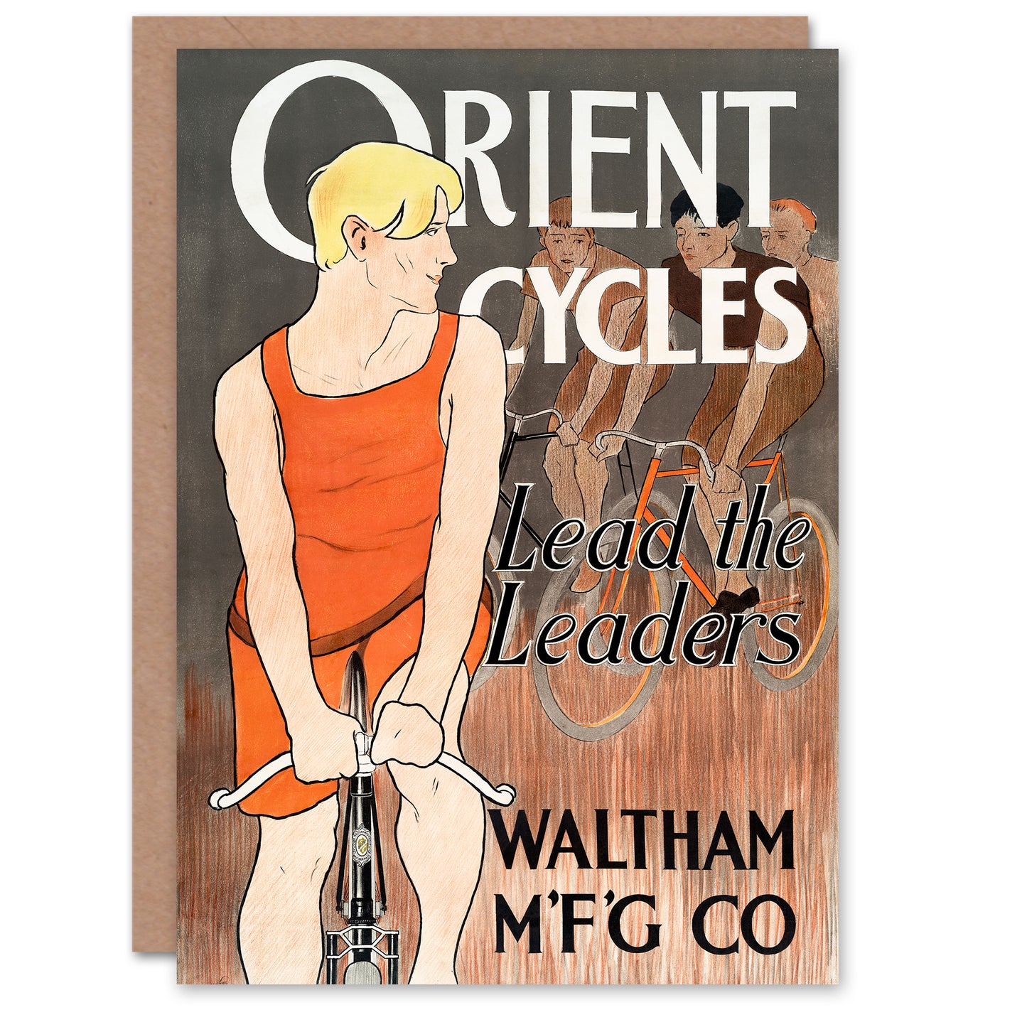 Edward Penfield Vintage Bicycle Advert Cycles Greetings Card