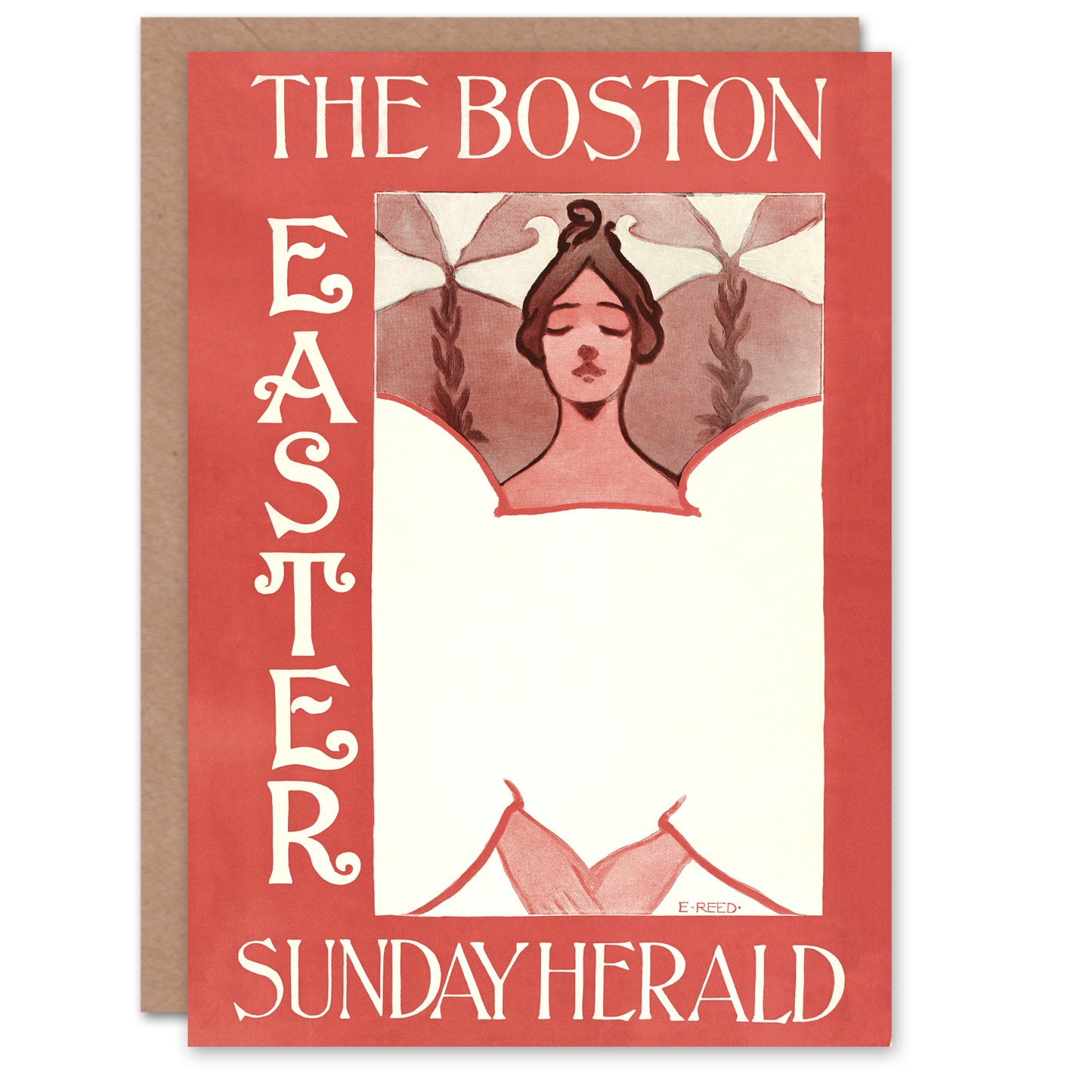 Ethel Reed Herald Easter Cover Art Nouveau Greetings Card