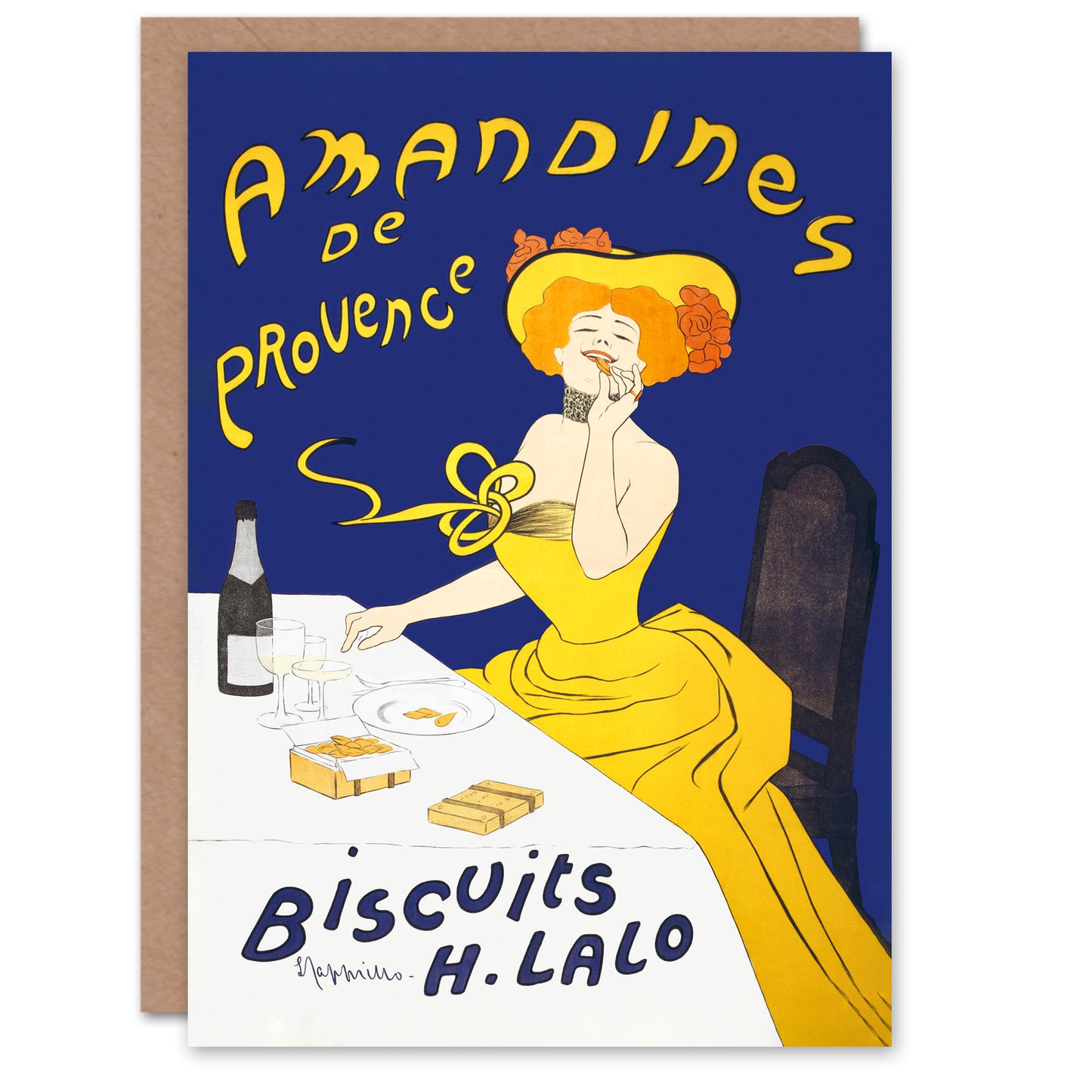 Leonetto Cappiello Almond Biscuits Vintage Advert Greetings Card