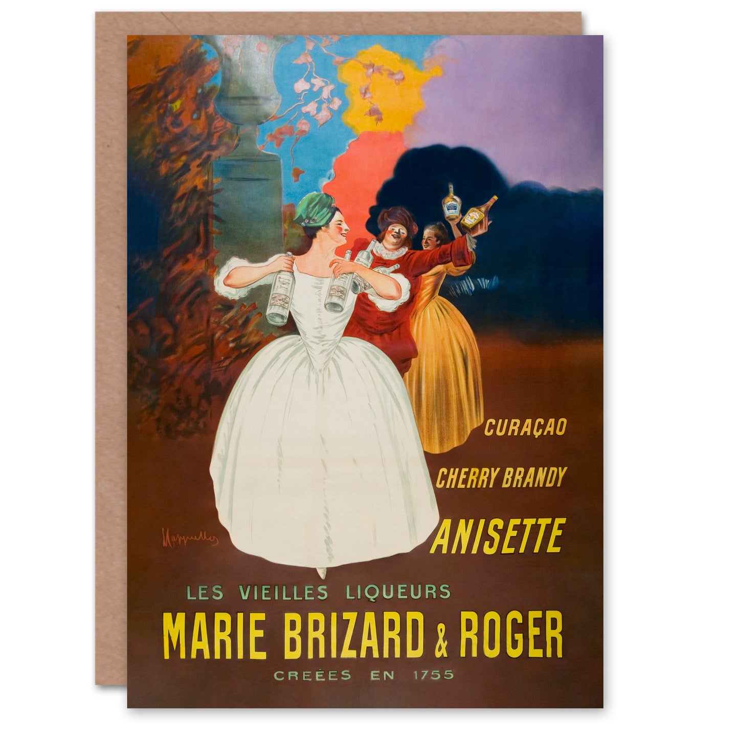 Leonetto Cappiello The Old Liqueurs Vintage Advert Greetings Card