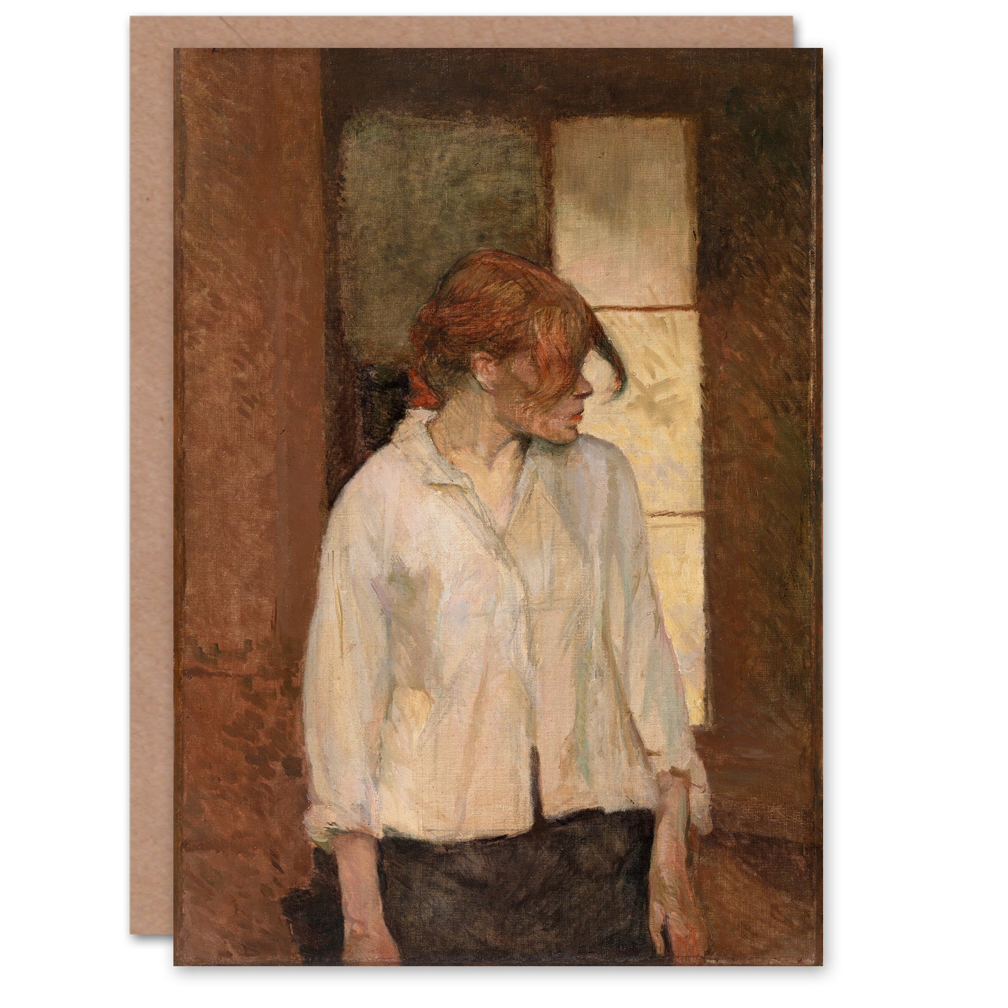 Toulouse Lautrec At Montrouge Rosa La Rouge Greetings Card